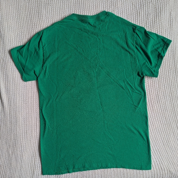 90's Nostalgic VHS Floppy Disk Cassette Graphic Tee Green Men's S - Picture 4 of 6